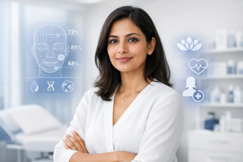 Shift from traditional cosmetic beauty to holistic women’s wellness trends in 2025.