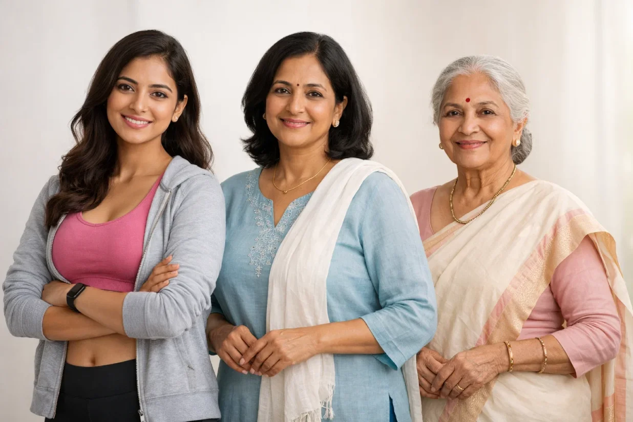 Age-specific women’s health checkup packages designed for different life stages.