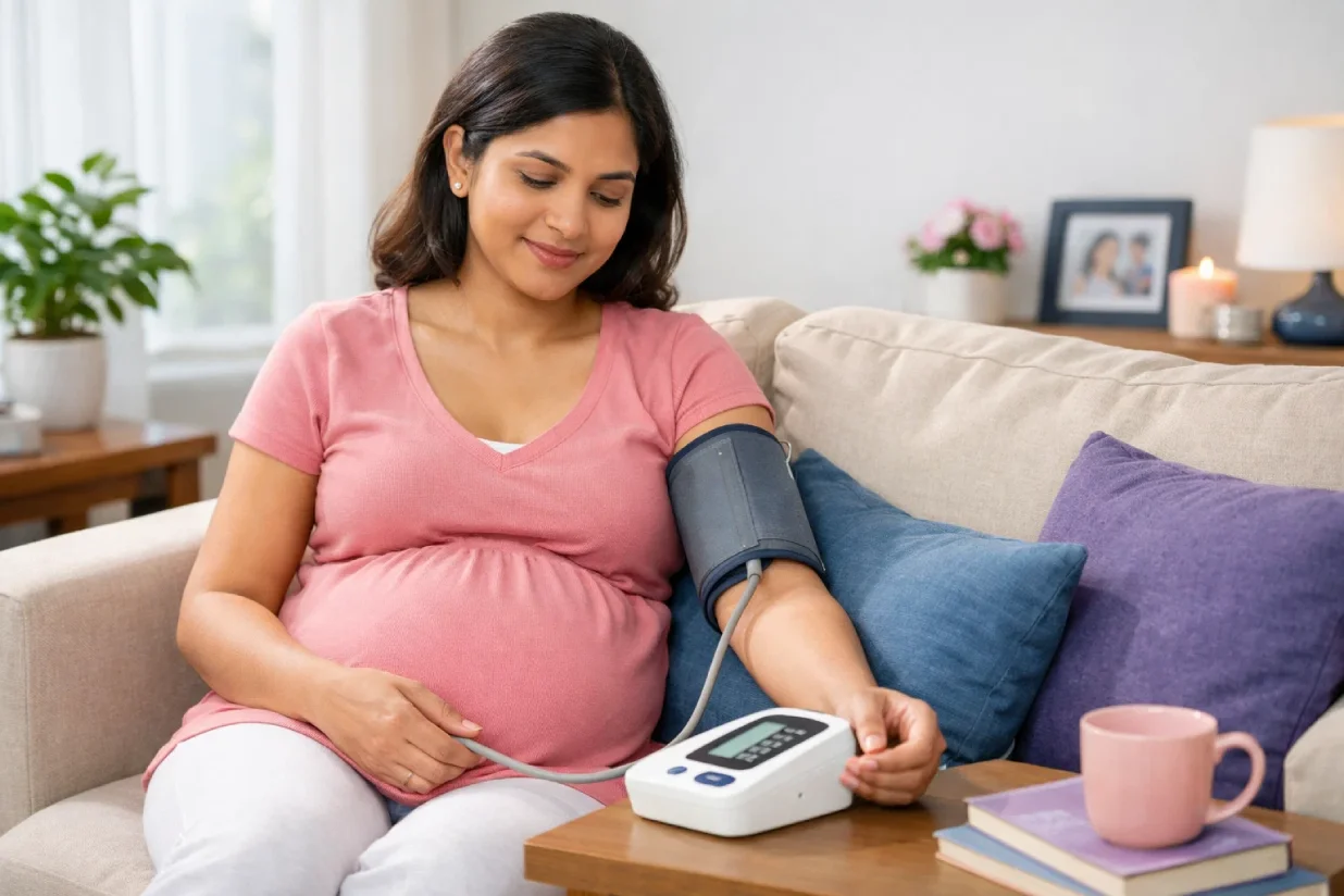 Gestational hypertension management with home blood pressure monitoring during pregnancy