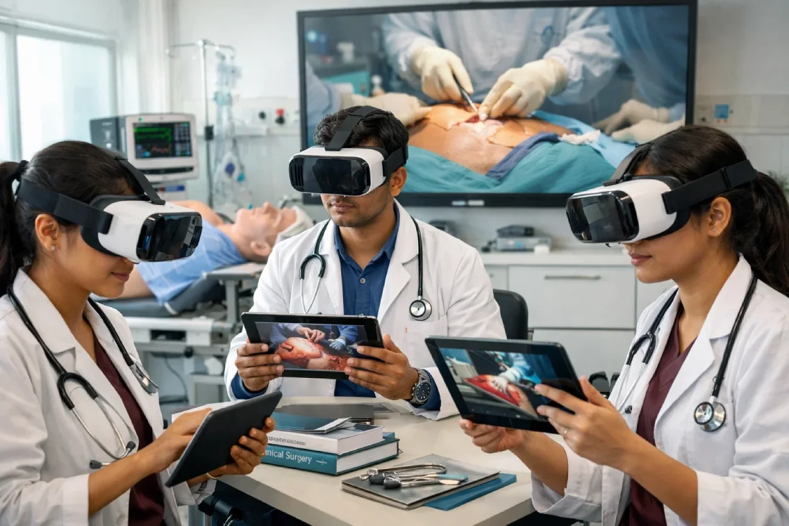 Medical students learning through surgical education videos using digital and VR tools