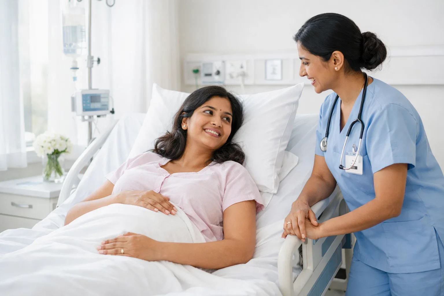 Physical recovery after childbirth with medical support in a hospital