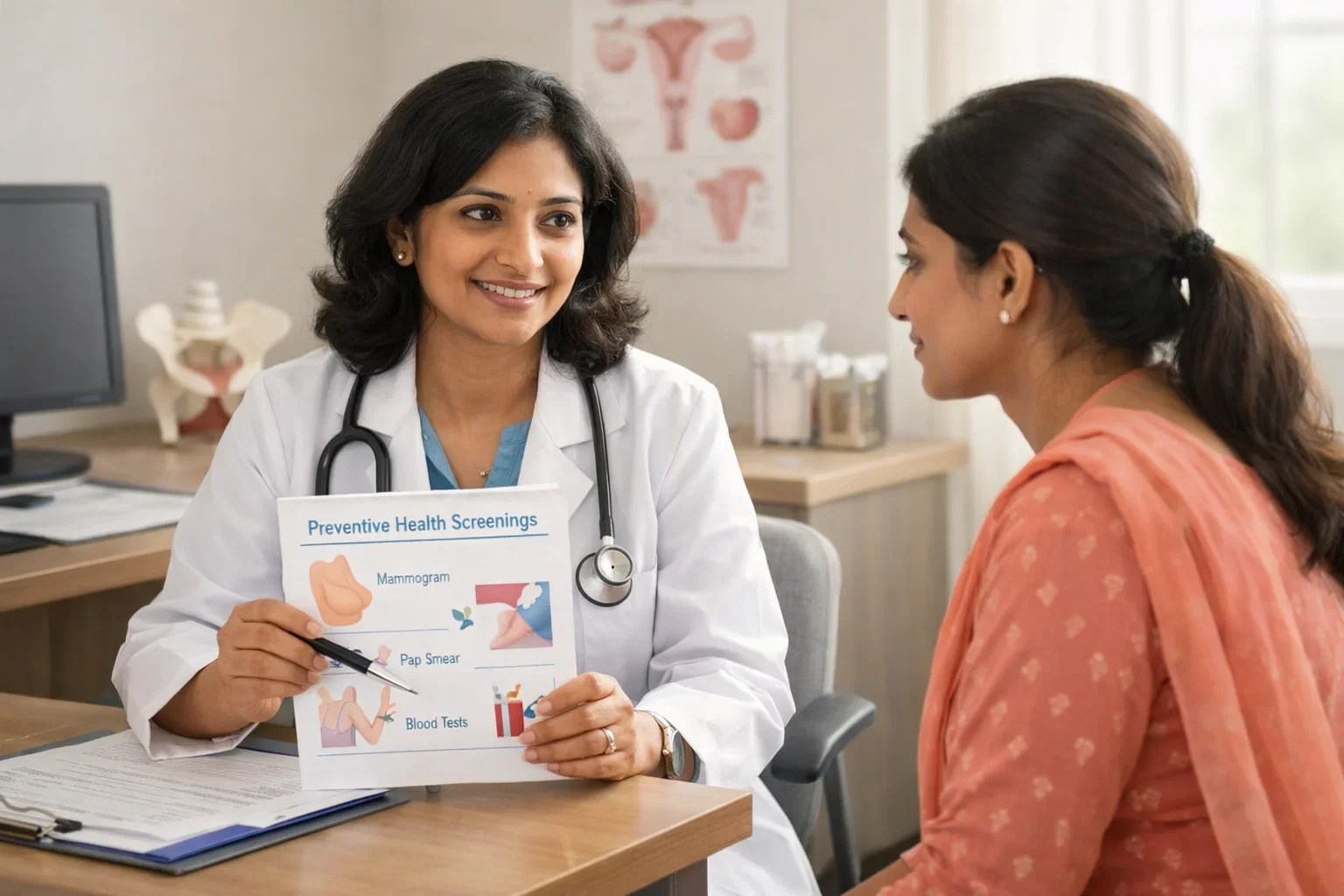 Preventive women’s health checkup consultation at Mayflower Hospital.